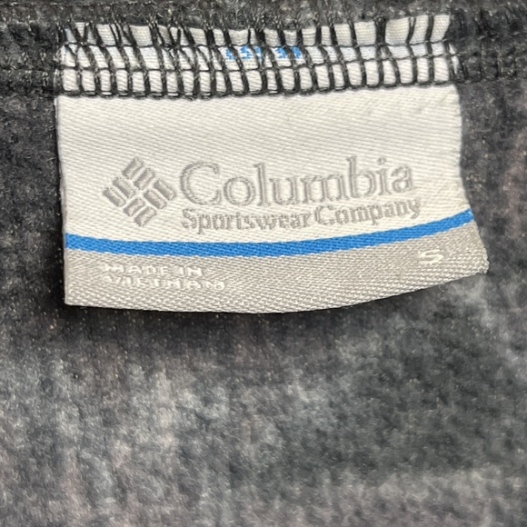 Columbia Sportswear Black and Grey Fleece Open Front Cardigan Sweater Small - Picture 5 of 6